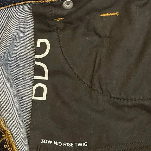 Urban Outfitters BDG | Mid Rise Twig Ankle Jeans Dark Wash Distressed EUC - Picture 7 of 8